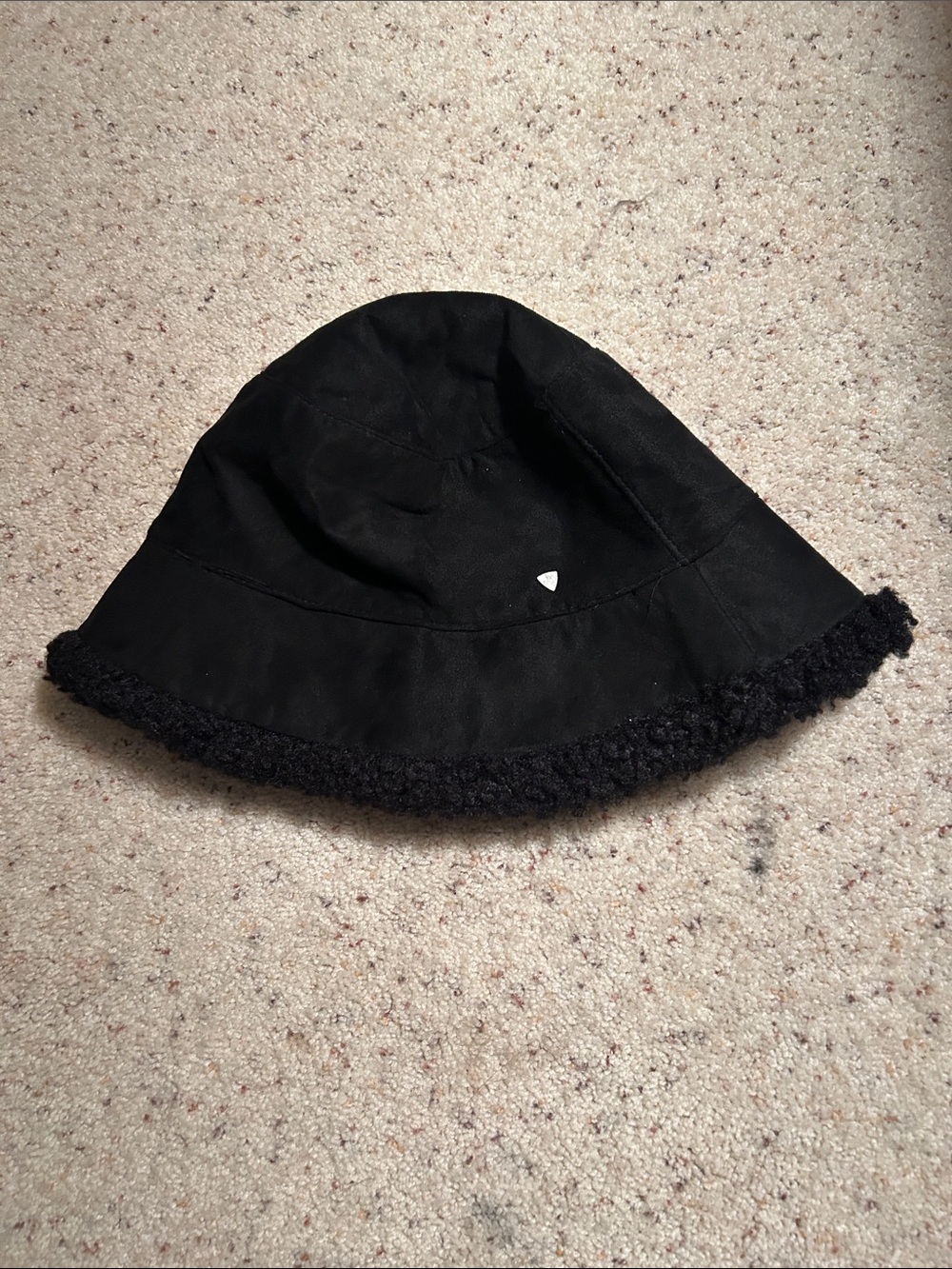 Black Women’s Bucket Hat with Textured Brim